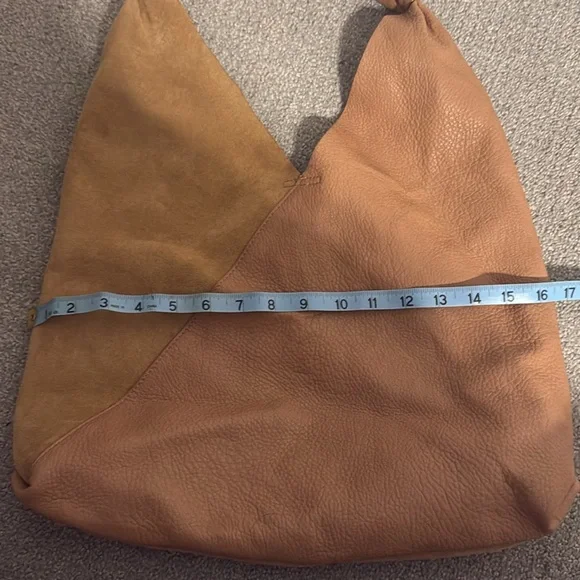 Leather and suede shoulder bag - Picture 5 of 7